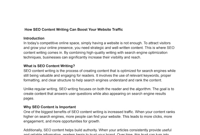 write 2 SEO blog posts of 500 words each to improve your website content